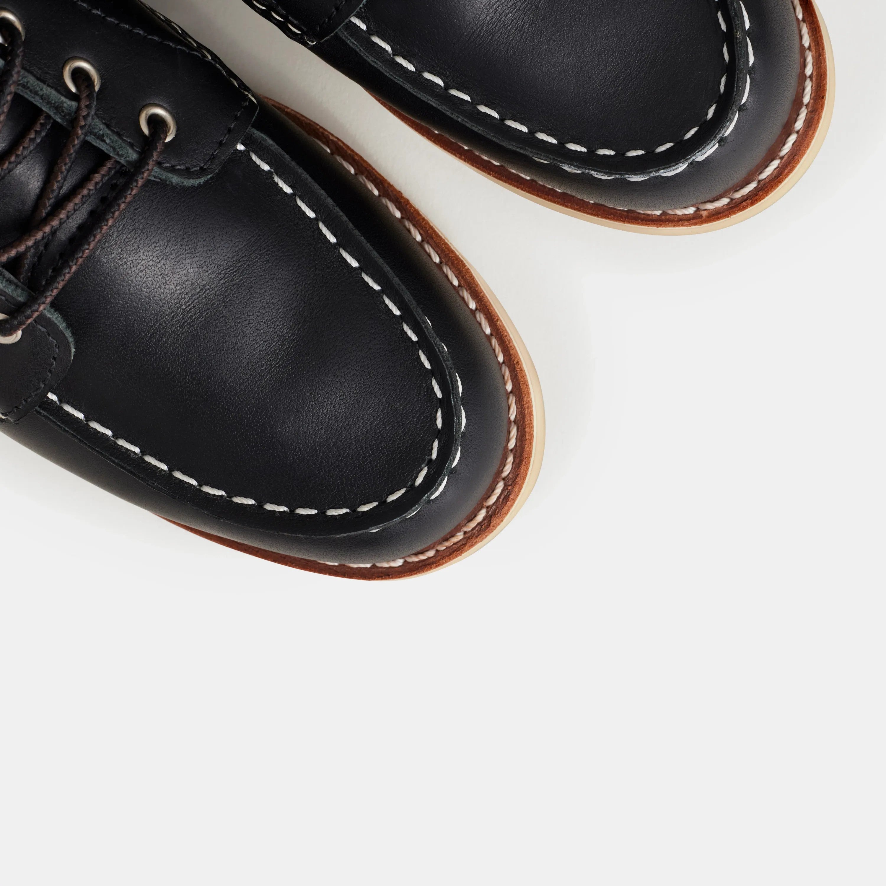Red Wing Shoes | 6-Inch Classic Moc Short Boot in Black Leather 3373 | Red Wing Heritage