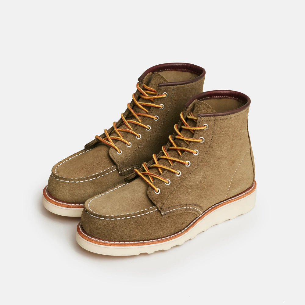 Red Wing Shoes | 6-Inch Classic Moc Short Boot in Light Brown Leather 3377 | Red Wing Heritage