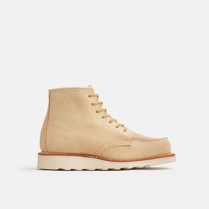Red Wing Shoes | 6-Inch Classic Moc Short Boot in Cream Leather 3328 | Red Wing Heritage