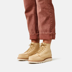 Red Wing Shoes | 6-Inch Classic Moc Short Boot in Cream Leather 3328 | Red Wing Heritage