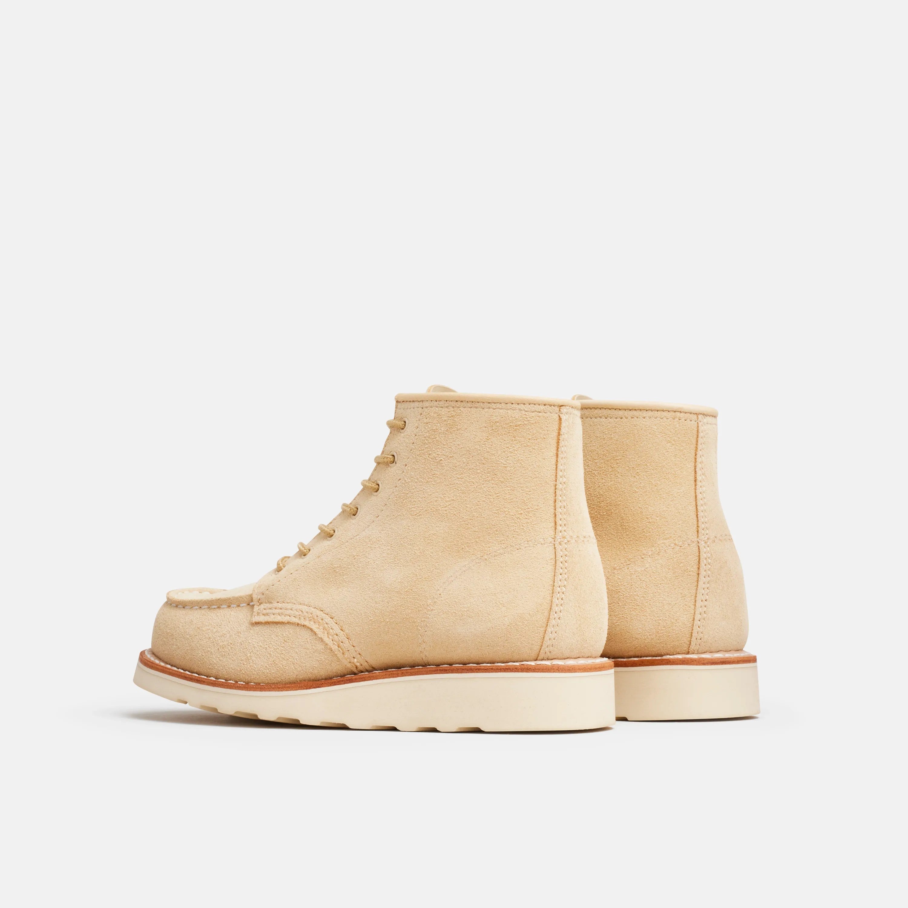 Red Wing Shoes | 6-Inch Classic Moc Short Boot in Cream Leather 3328 | Red Wing Heritage