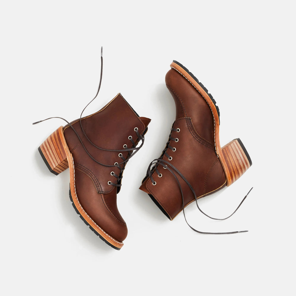 Red Wing Shoes | Clara Heeled Boot in Dark Brown Leather 3406