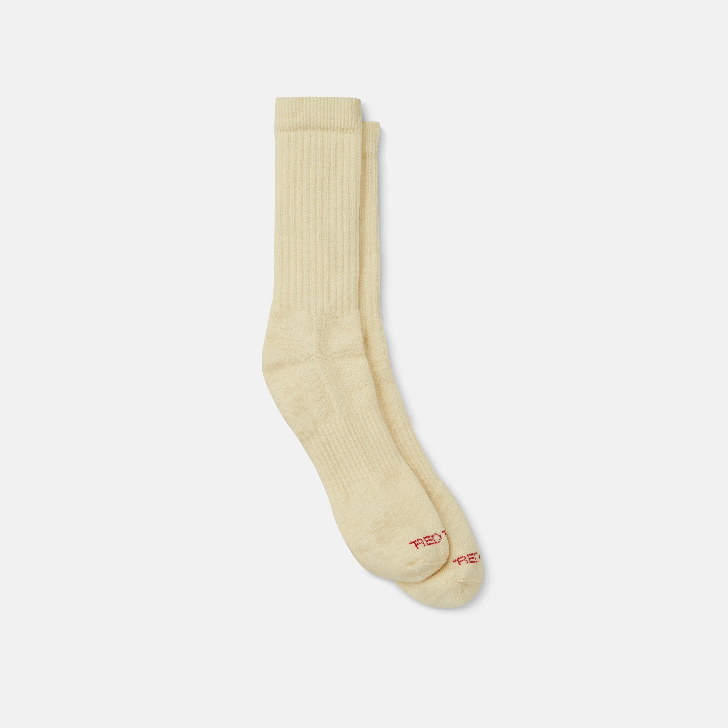 Red Wing Shoes | Unisex Full Crew Socks in Cream | Red Wing Heritage 97675