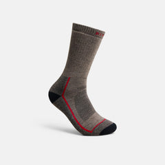 Red Wing Shoes | Unisex Steel-Toe Merino Wool Blend Crew Sock in Brown 97395