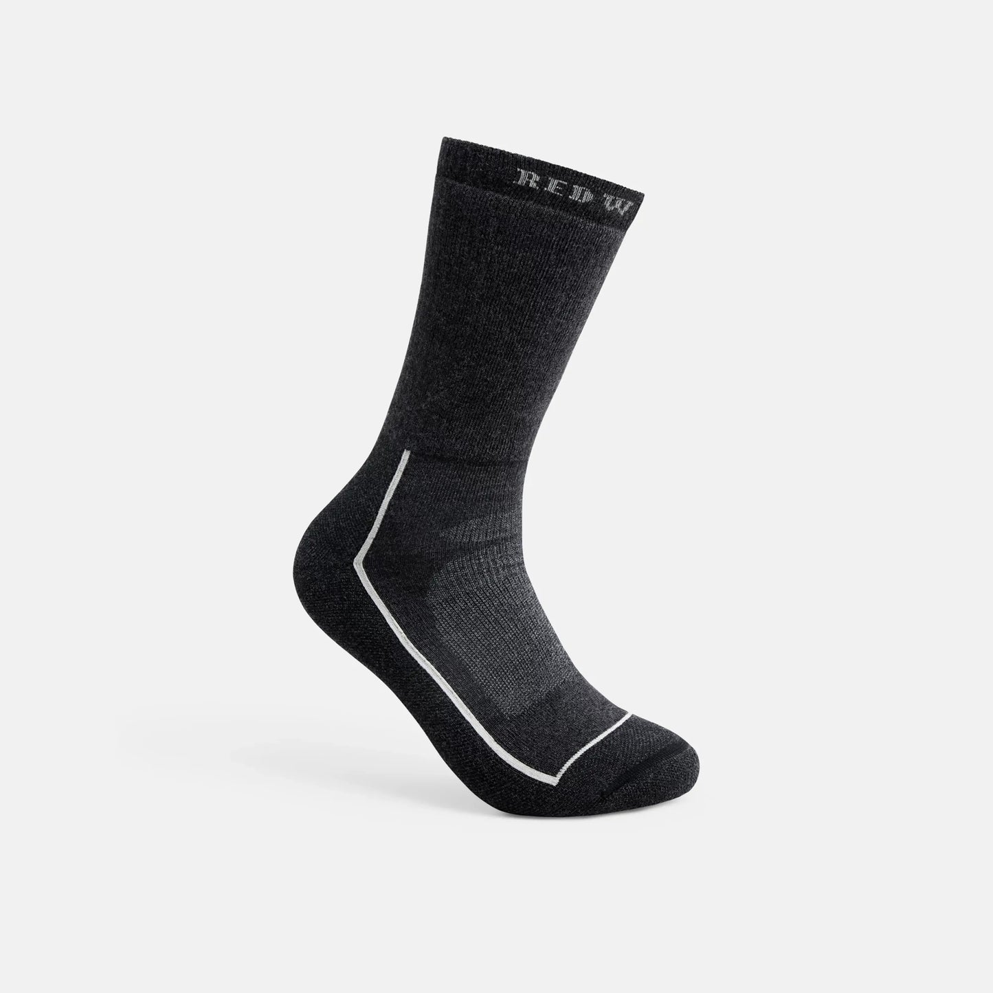 Red Wing Shoes | Unisex Steel-Toe Merino Wool Blend Crew Sock in Black 97394