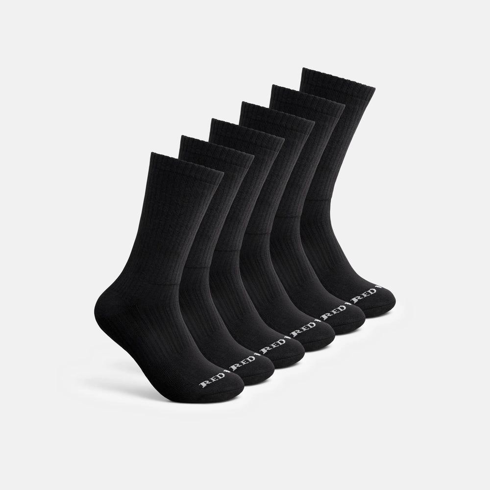 Red Wing Shoes | Unisex Cotton Blend Crew Sock in Black 97269