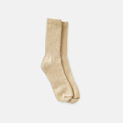 Red Wing Shoes | Unisex Cotton Blend Ragg Crew Boot Socks in Over Dyed Cream/Coffee Cotton Blend 97658 | Red Wing Heritage