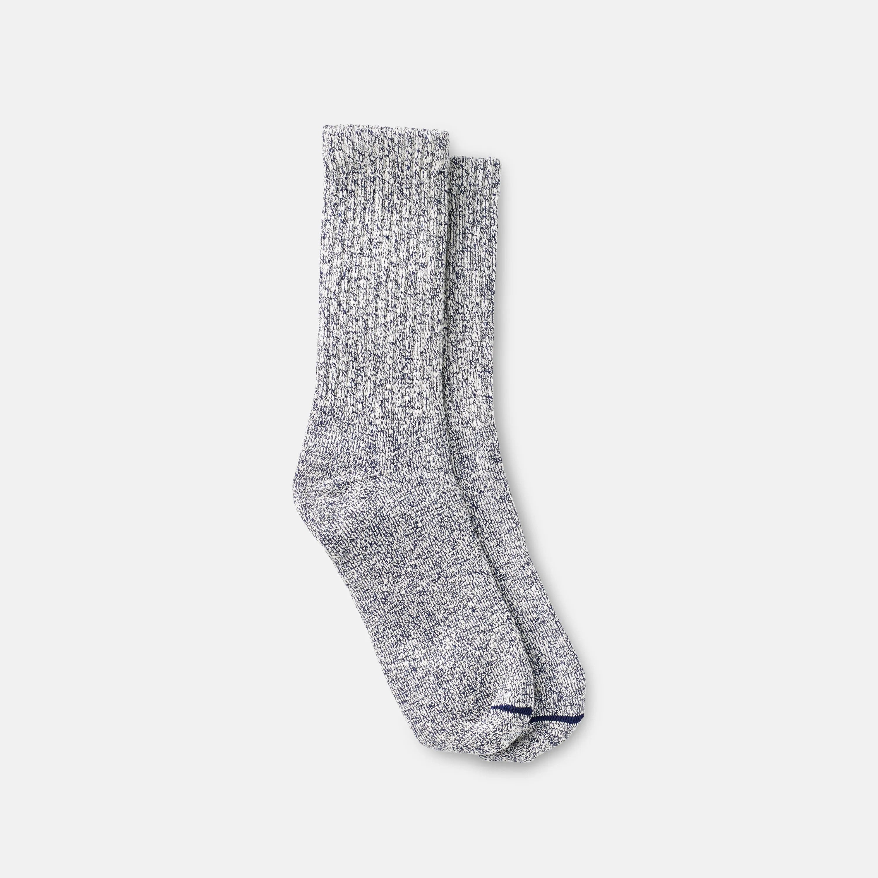 Red Wing Shoes | Unisex Cotton Blend Ragg Crew Socks in Navy/White Cotton Blend 97645 | Red Wing Heritage