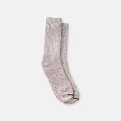 Red Wing Shoes | Unisex Cotton Blend Ragg Crew Socks in Hot Burgundy/Navy/White Cotton Blend 97657 | Red Wing Heritage