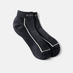 Red Wing Shoes | Unisex Steel-Toe Merino Wool Blend Quarter Crew Sock in Black 97393