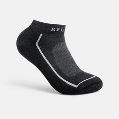 Red Wing Shoes | Unisex Steel-Toe Merino Wool Blend Quarter Crew Sock in Black 97393