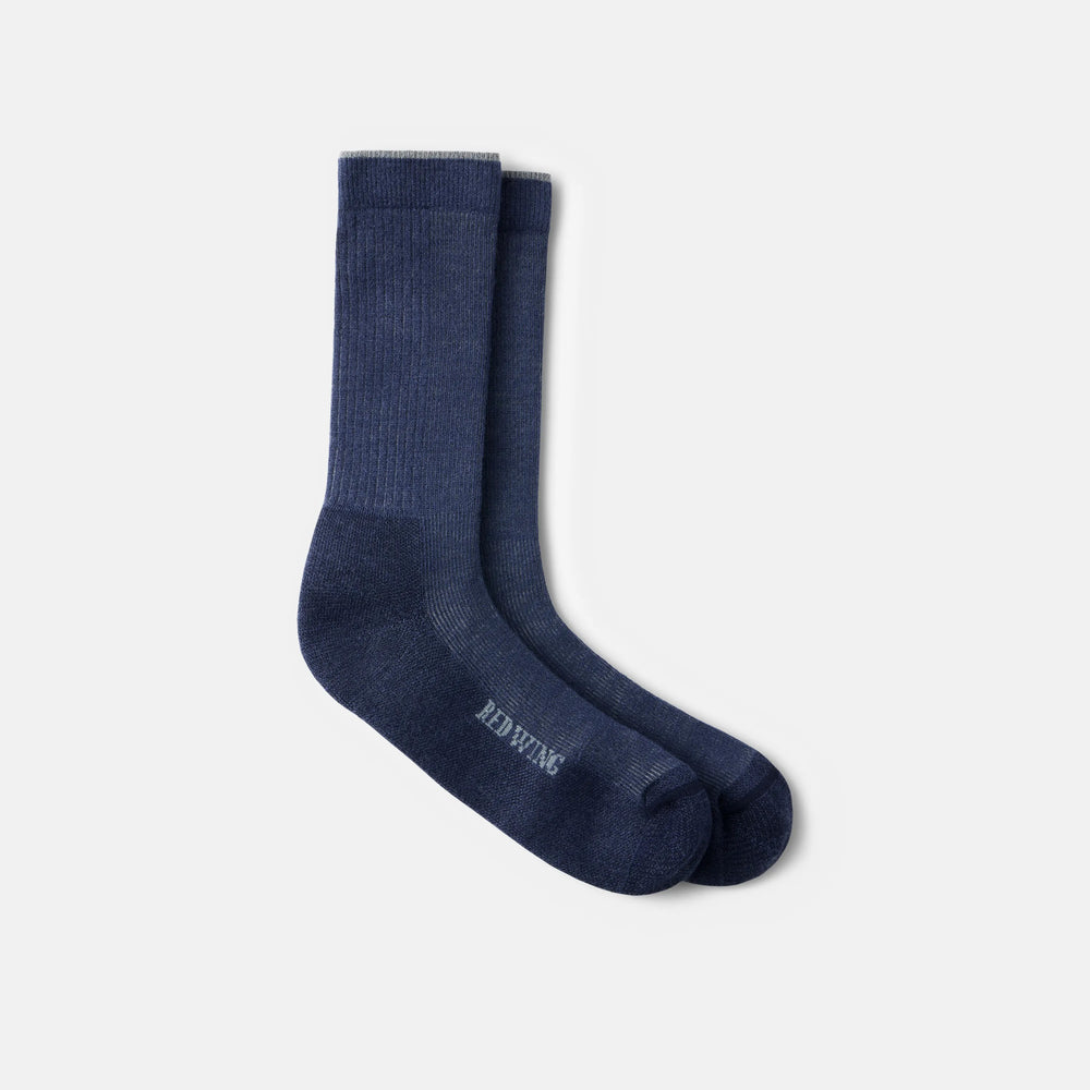 Red Wing Shoes | Unisex Merino Wool Blend Crew Sock in Navy