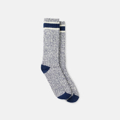 Red Wing Shoes | Unisex Wool Blend Ragg Crew Socks in Slate/Navy Wool Blend 97648 | Red Wing Heritage