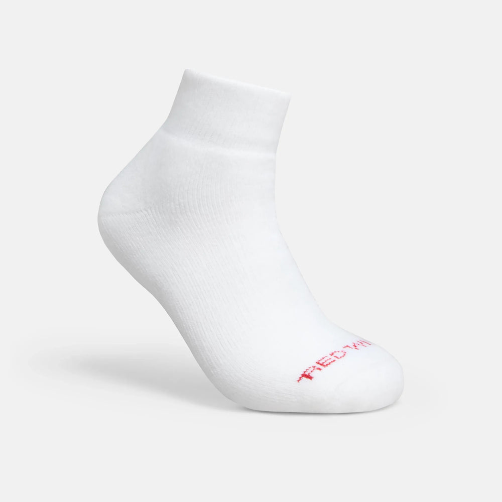 Red Wing Shoes | Unisex Acrylic Blend Quarter Crew Sock in White 97316