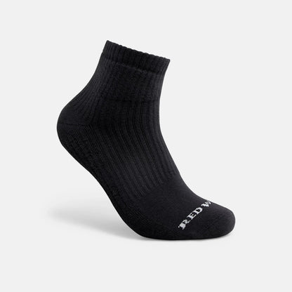 Red Wing Shoes | Unisex Cotton Blend Quarter Crew Sock in Black 97264
