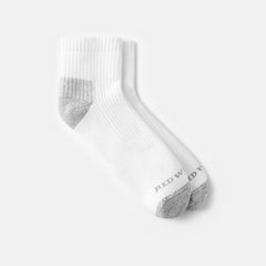 Red Wing Shoes | Unisex Cotton Blend Quarter Crew Sock in White 97263