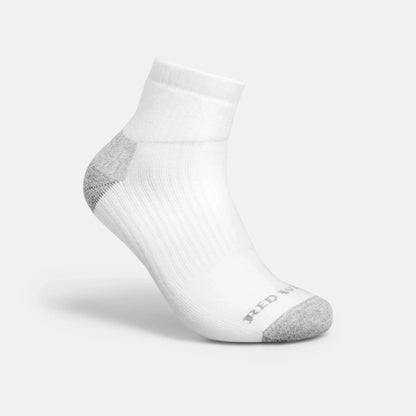 Red Wing Shoes | Unisex Cotton Blend Quarter Crew Sock in White 97263