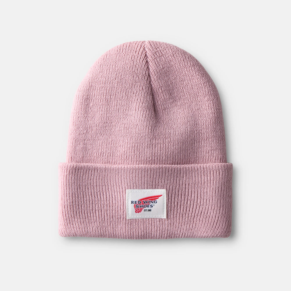Red Wing Shoes | Unisex Kids Cuffed Beanie Hat in Pale Rose 98051