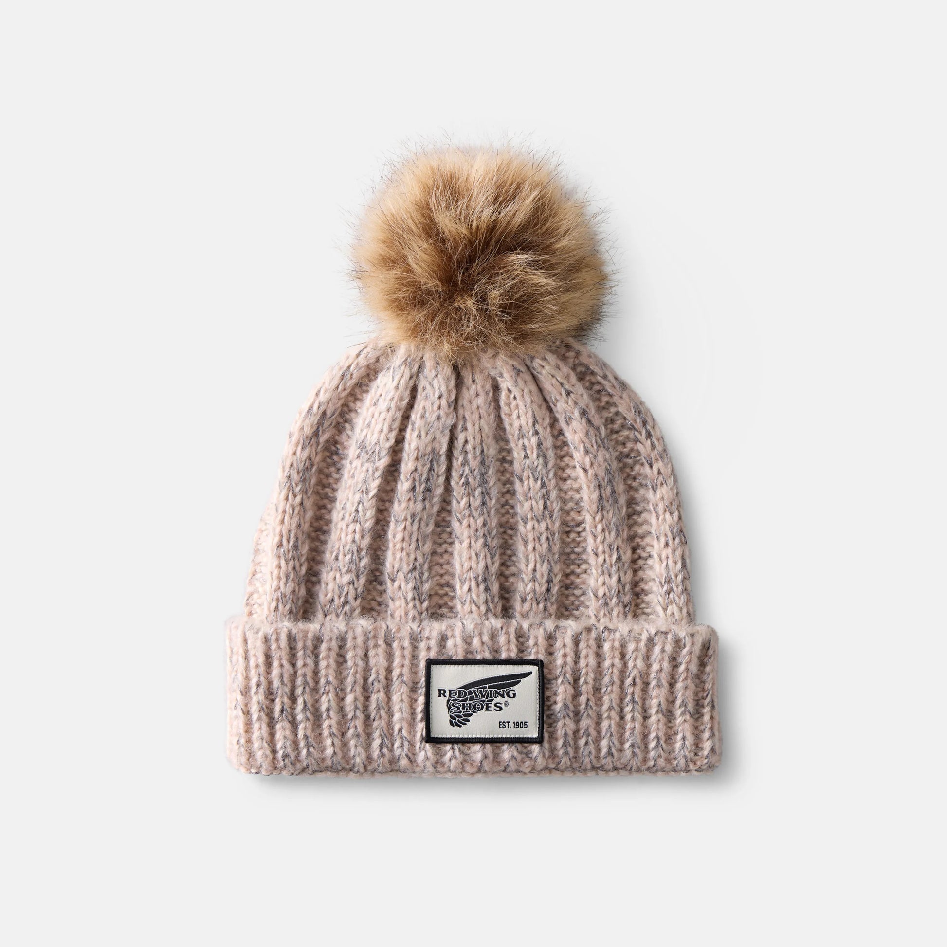 Red Wing Shoes | Knit Pom Beanie Hat in Cream 98058